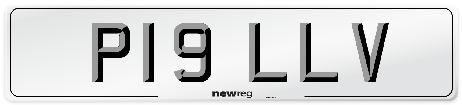 P19 LLV Number Plate from New Reg